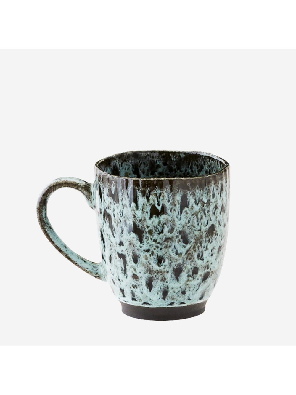 MUG GREEN/BLACK EN GRES