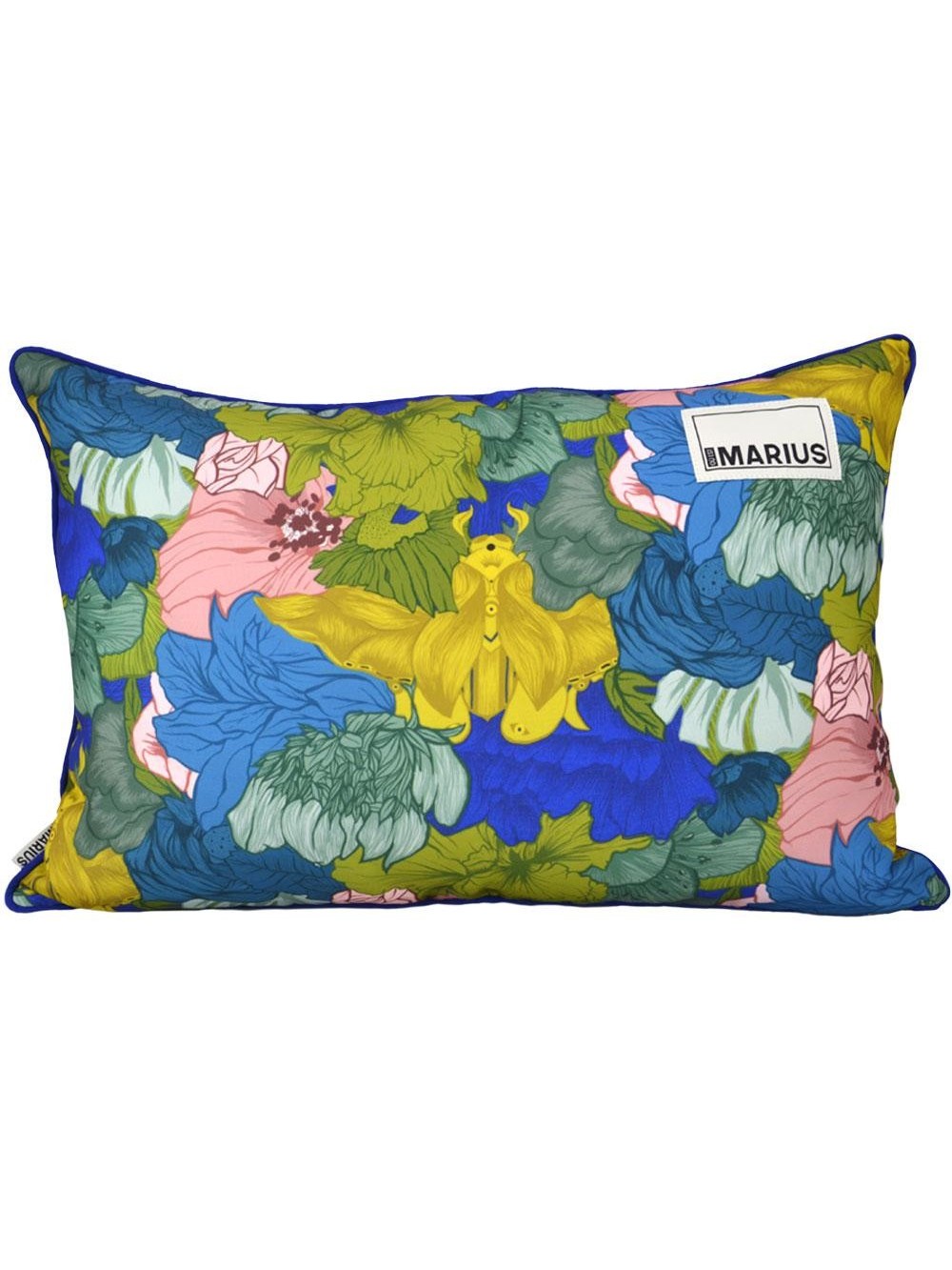 COUSSIN MARIUS SCARABEE MOTIF GEANT 40X60 PP BLEU FABULEUX