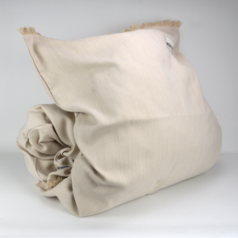 COURTEPOINTE LUXE TOILE DE LIN A FRANGES 80X200 COURTEPOINTE LUXE TOILE DE LIN A FRANGES 80X200 - Où est Marius