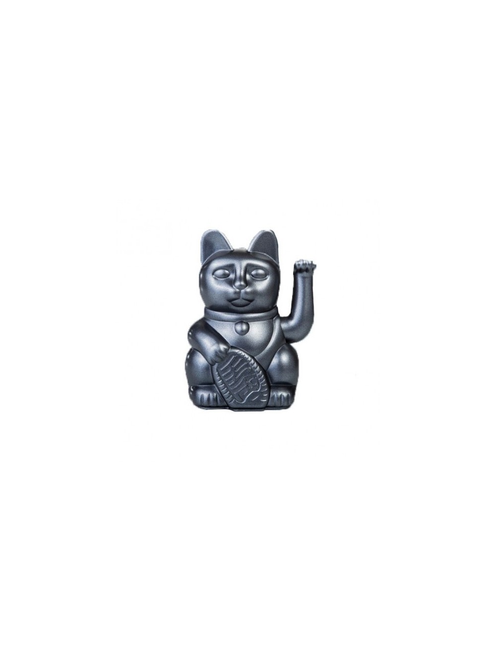 CHAT PORTE-BONHEUR GALAXY METALLIC GREY 15X10.5CM