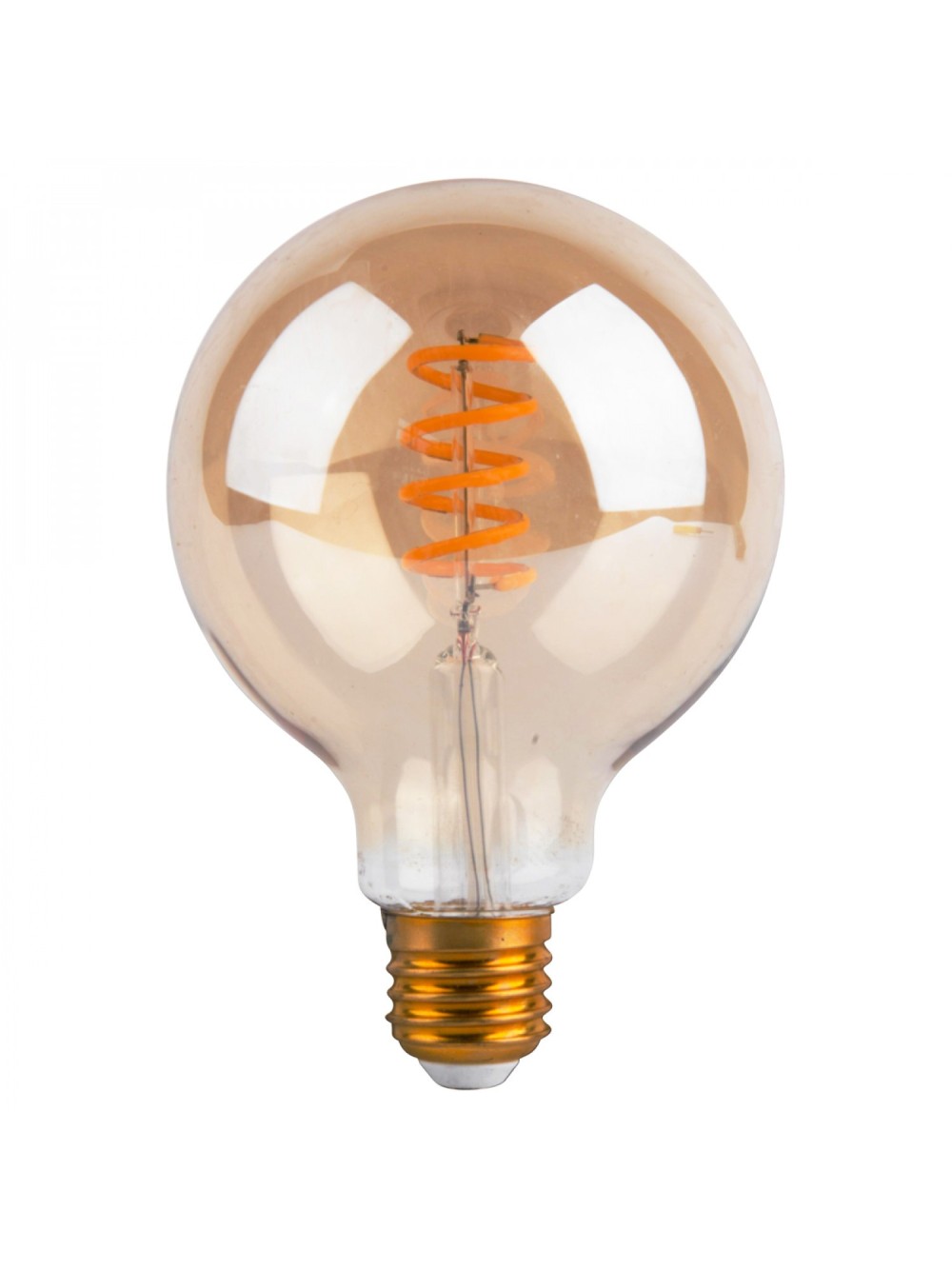 AMPOULE LED GLOBE PM TWIST 4W E27 AMBRE D9,5 H13,6CM DIMMABLE