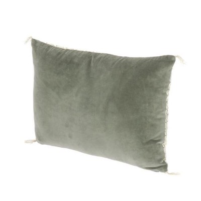 COUSSIN VELOURS DE COTON  35X50 GRIS DOMINOS