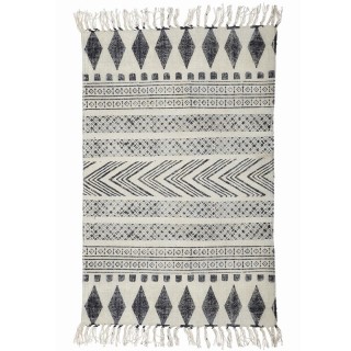 RUG BLOCK GREY/BLACK 60X90CM