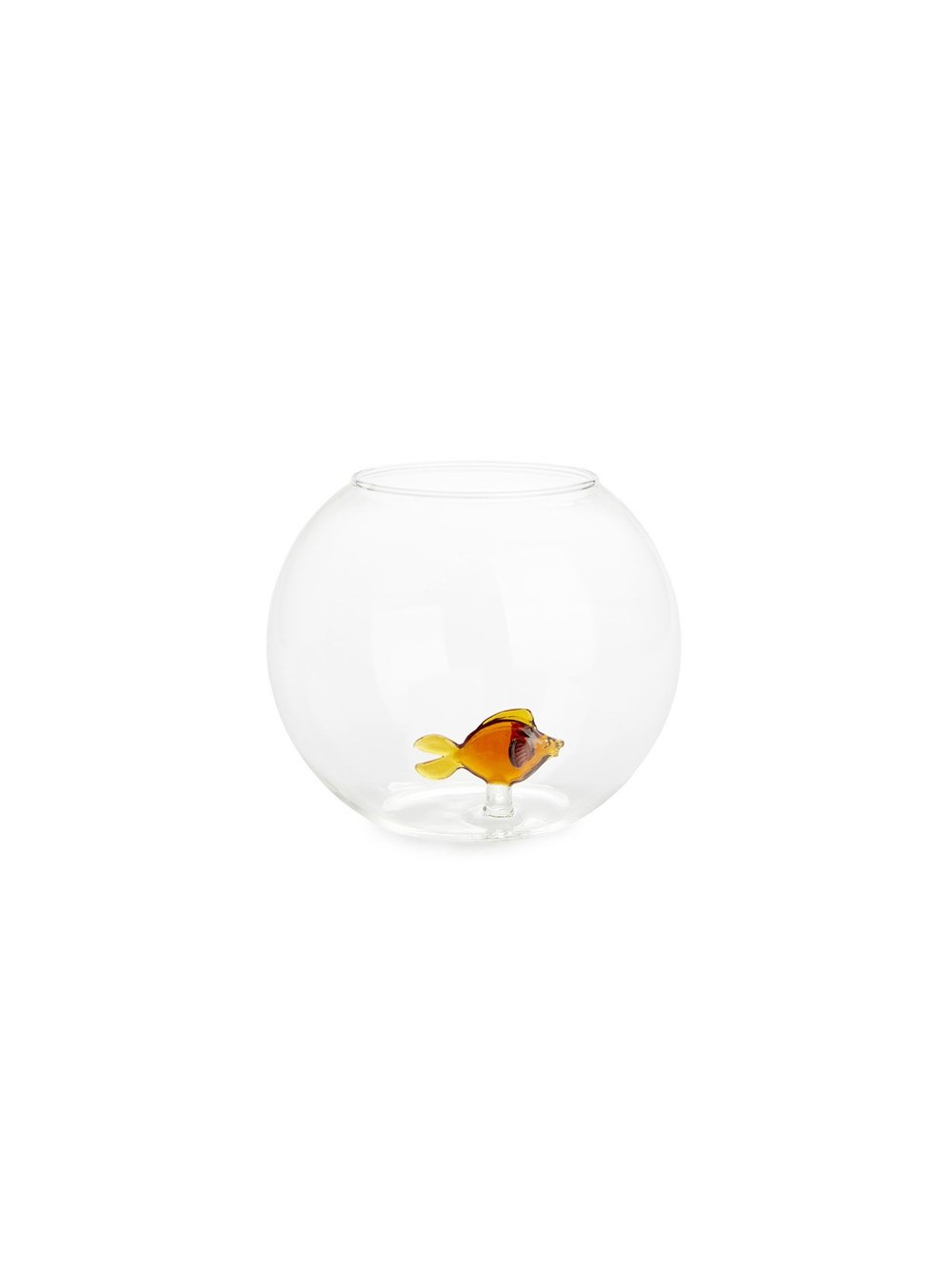 VASE ROND ATLANTIS POISSON AMBRE 