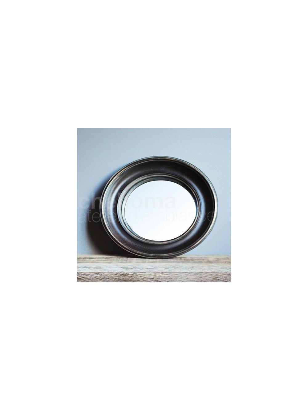 MIROIR CONVEXE 26.5CM BORD NOIR