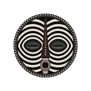 SET DE TABLE ROND DOUROU - MASQUE AFRICAIN D38 PDV 01796