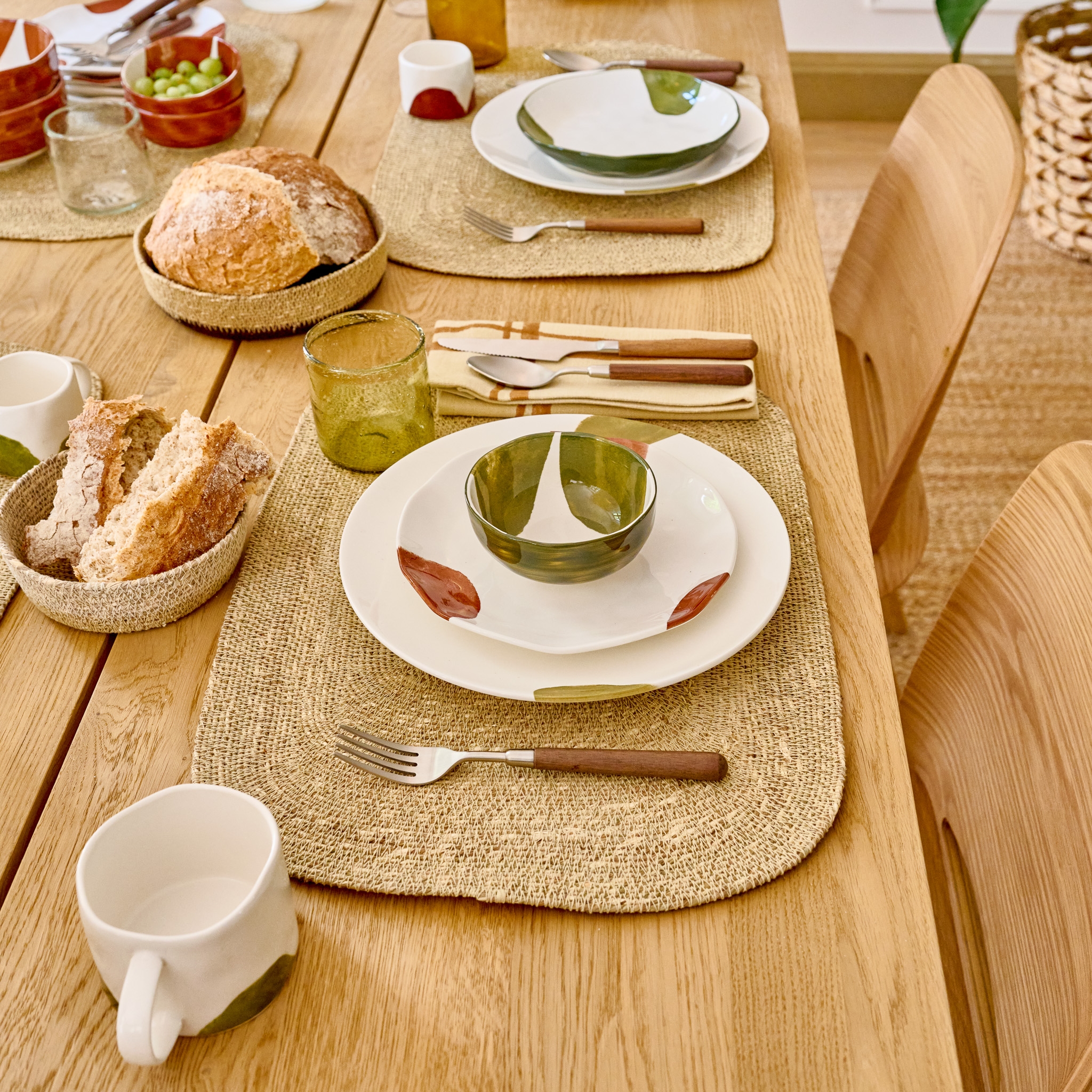 Lot De 2 Pots à Allumettes En Céramique Faits Main Avec 6 Batteurs | Déco Intérieur Blanc Cassé - Pour Cheminée, Bougies, Cadeau